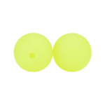 15mm Siliconen kralen Geel Glow in the dark