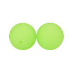 15mm Siliconen kralen Groen glow in the dark
