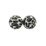 15mm Siliconen kralen Sneeuwluipaard