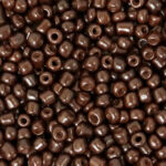Glaskralen rocailles 3mm chocolate brown