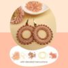 DIY kit ronde oorbellen oudroze en goud