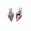Metalen Hoornschelp Bedel in roze