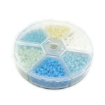 Kralenbox Rocailles 3mm 6 kleuren flash