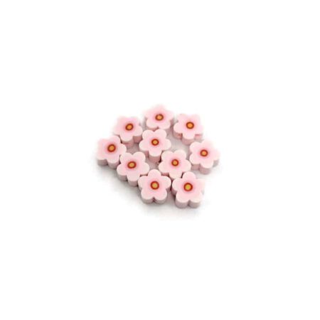 Polymeer kralen Roze bloemetjes