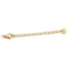 RVS verlengketting 5cm Goud met ronde tag inclusief karabijnslot
