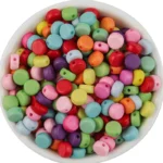 Acrylkralen Platte Ronde multicolor kralen