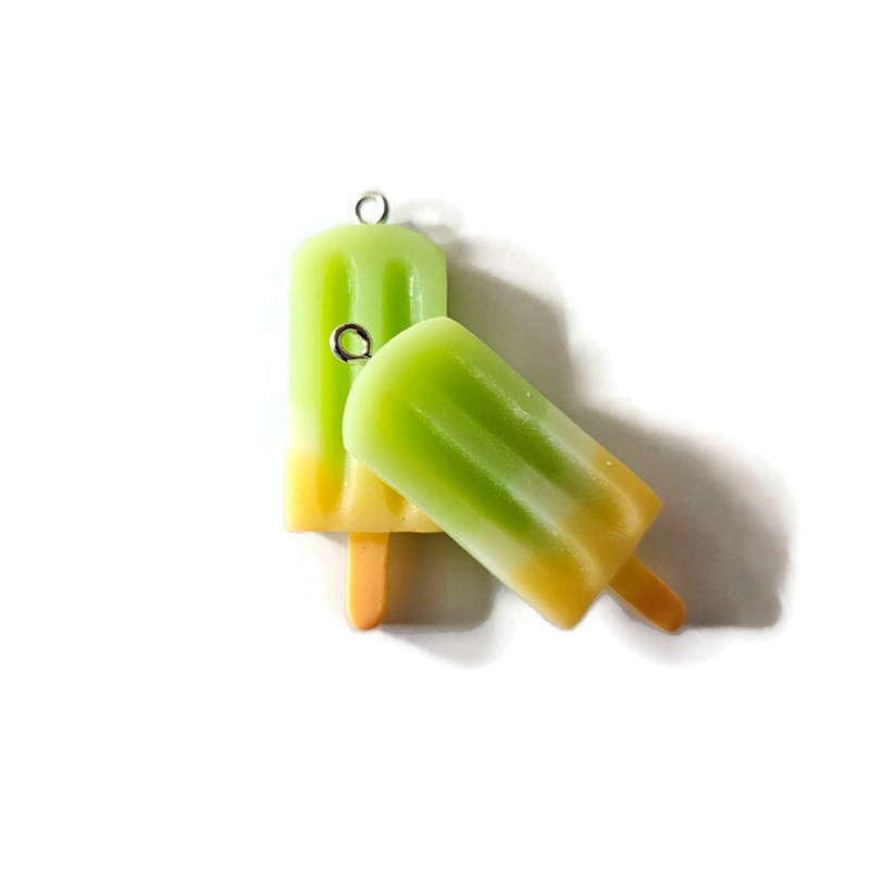 acryl bedel groen gele ijsjes