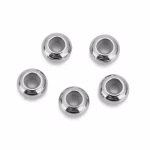 Zilverkleurig RVS Bead stopper 10mm