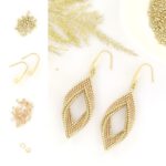 DIY kit twisted oorbellen | champagne en goud